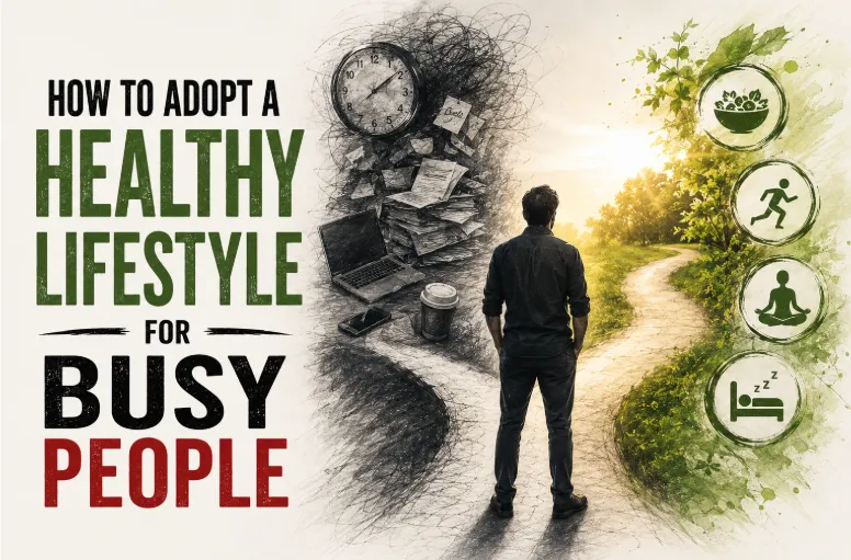 Healthy lifestyle for busy people with simple daily healthy habits